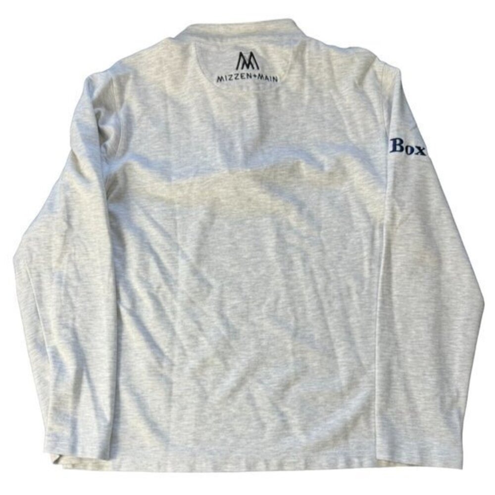Mizzen+Main Mens Quarter Zip Pullover‎ Grey Veritex Golf Performance Top L |N